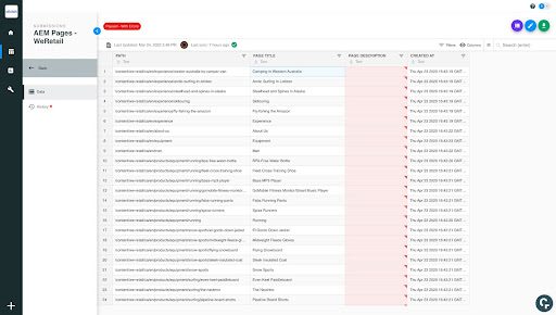 Pages from AEM in The Data Standards Cloud