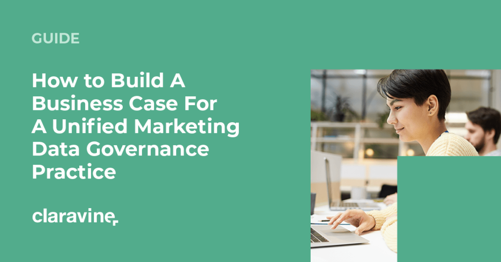 Business case banner for unified marketing data governance.