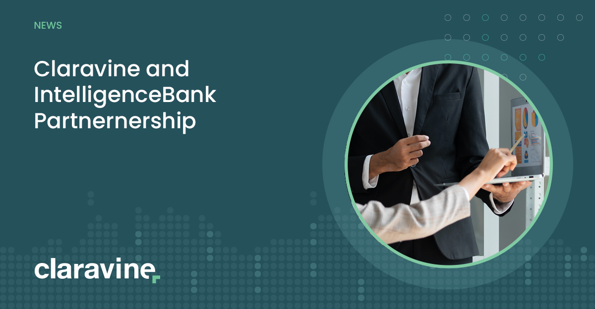 Partnership announcement between Claravine and IntelligenceBank