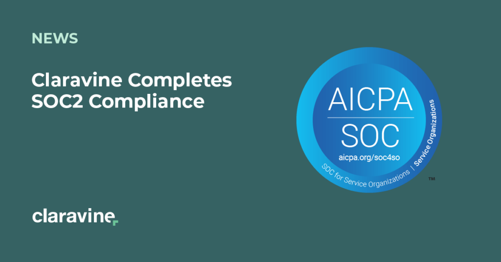 claravine completes soc2 compliance title graphic