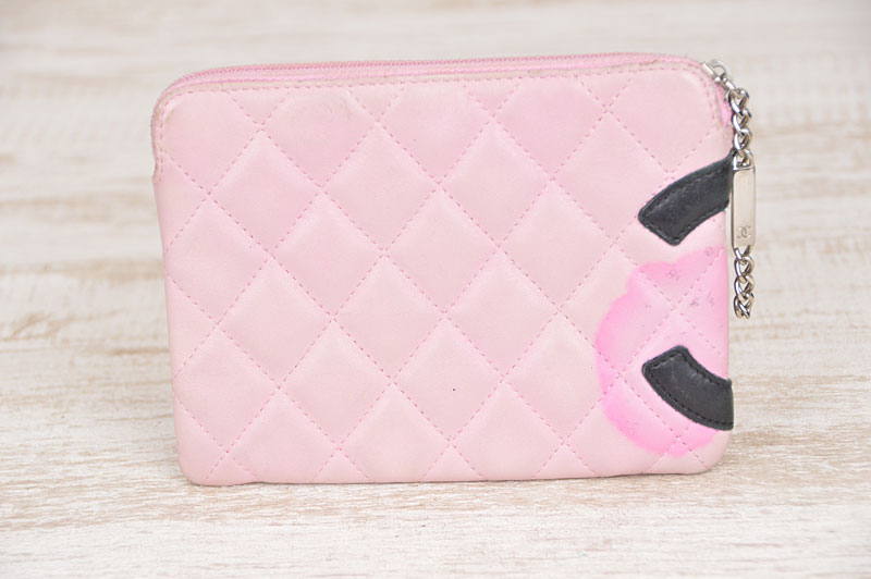 chanel pink pouch