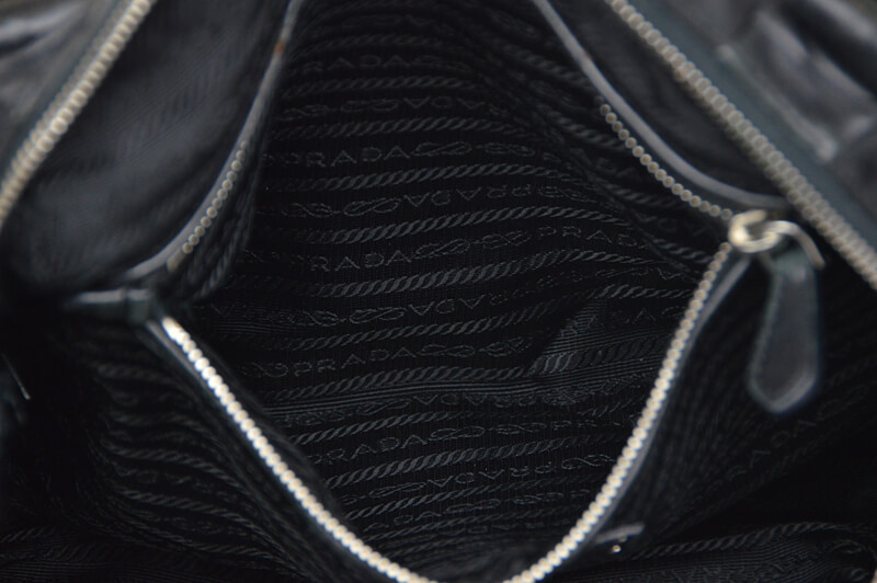 Used PRADA Black Nylon / Leather Hand Bag