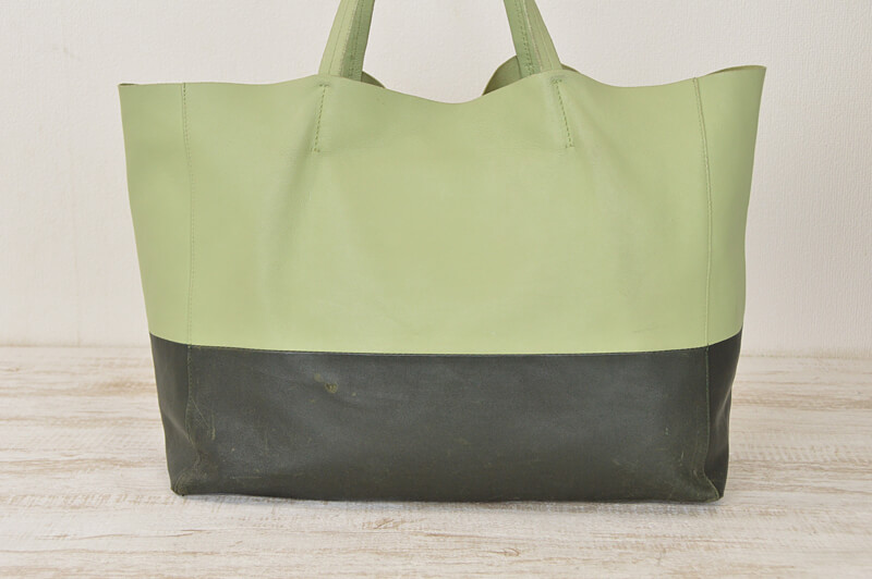 celine luggage tote green